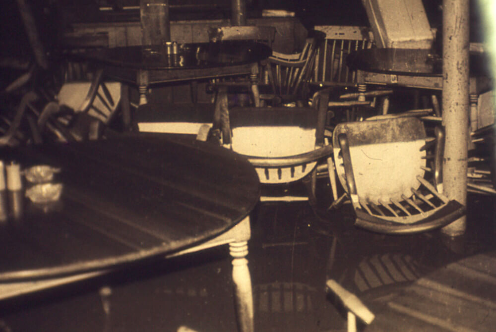 Dining Hall after Hurricane Agnes