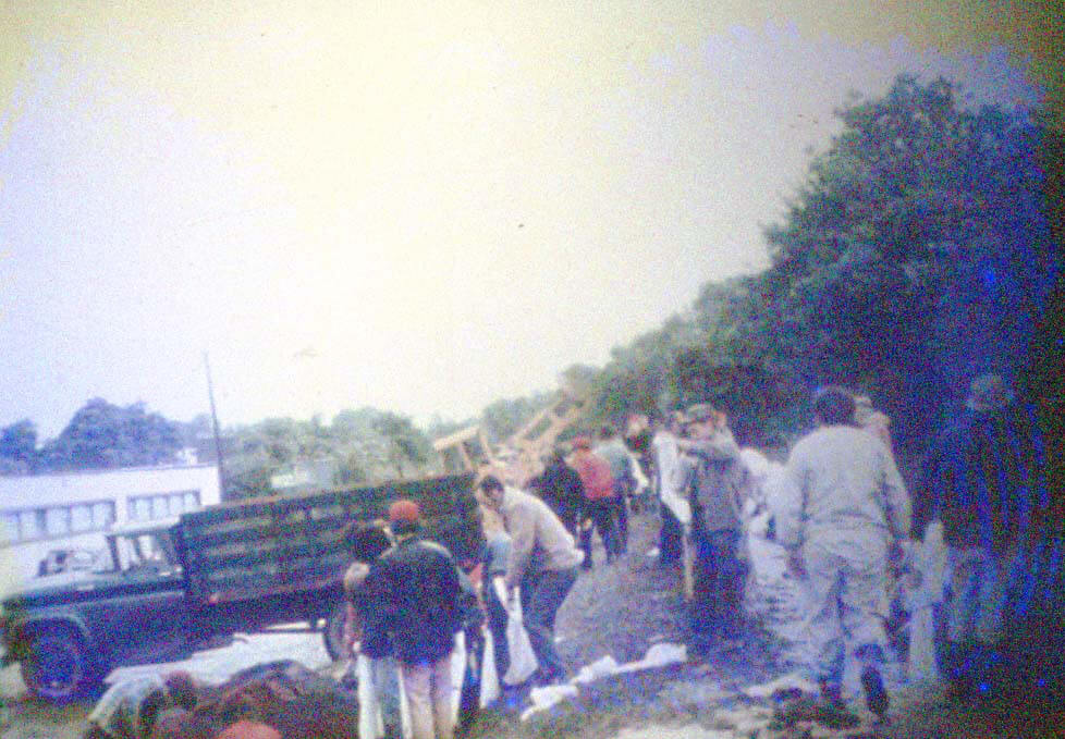 Damage within the Darte Center after Hurricane Agnes