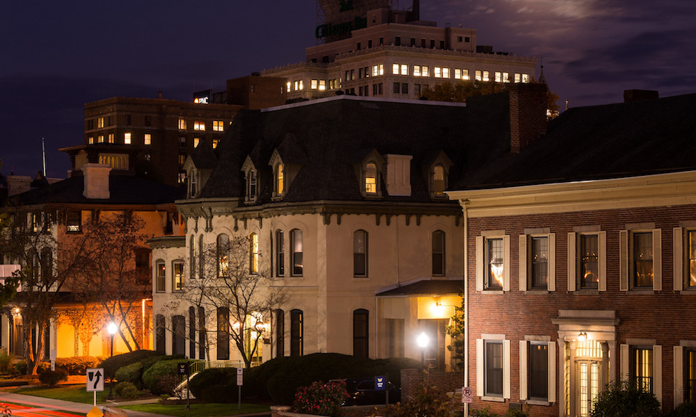 Campus at night