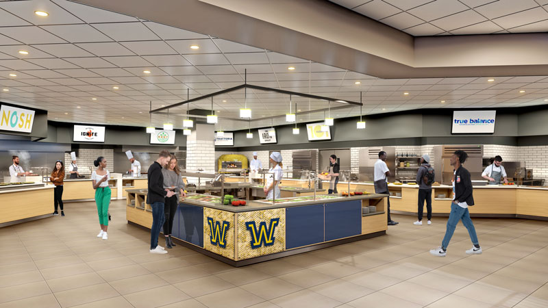 Renders of Henry's Dining Hall enhancements