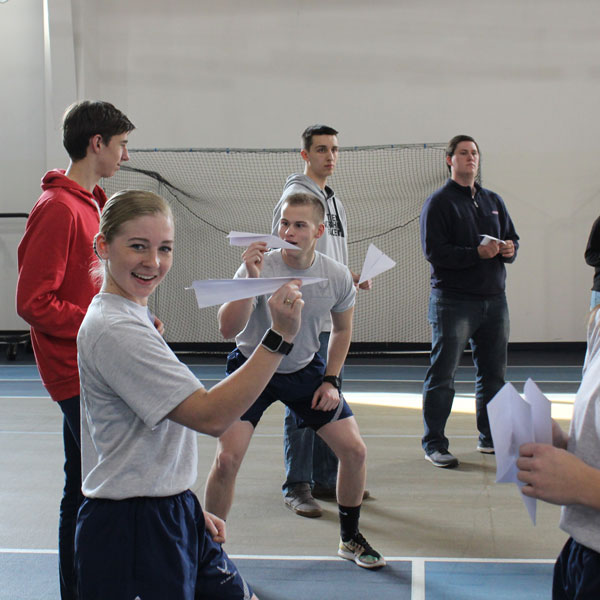 Students during an AFROTC Open House