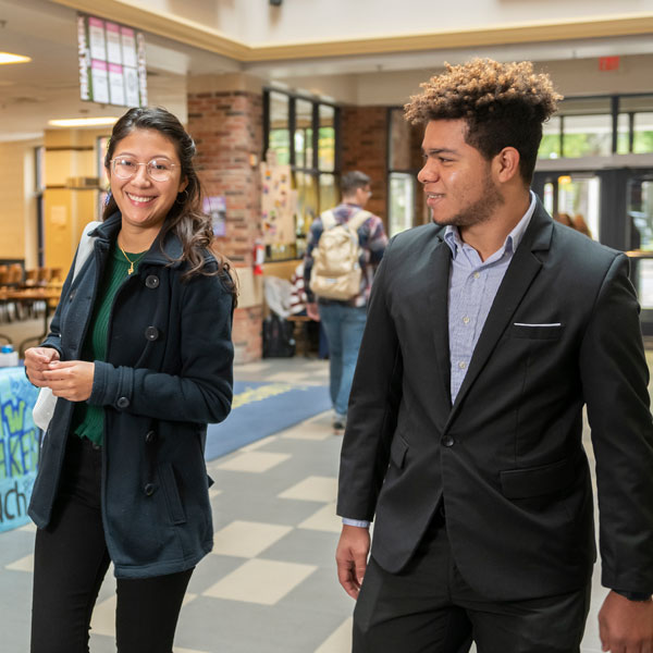 Wilkes students dressed in business attire