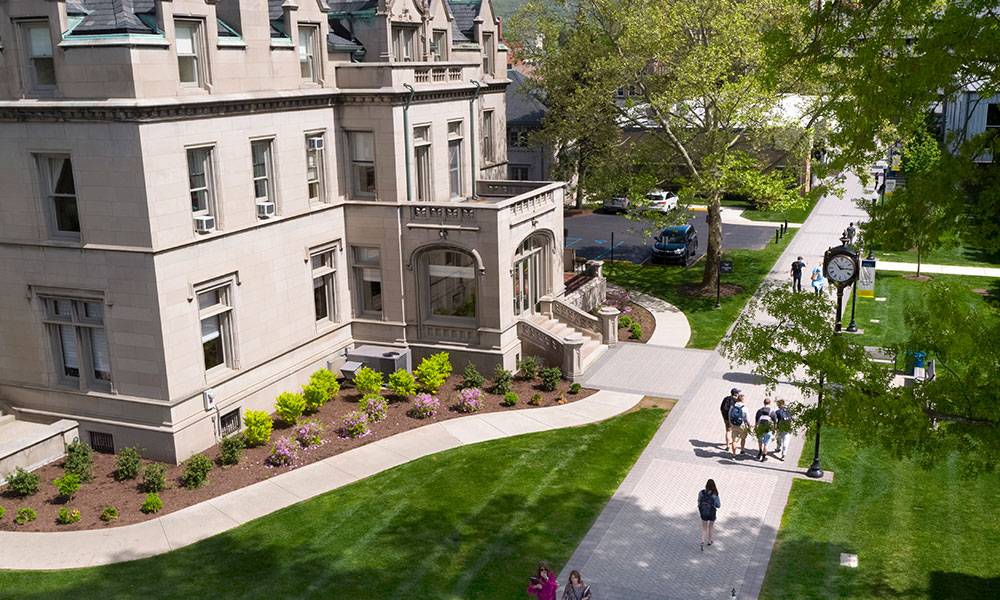 Aerial view of campus