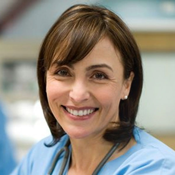 Female nurse smiling