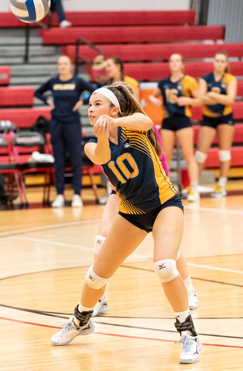 Kristie Najdek during a match with Wilkes Volleyball
