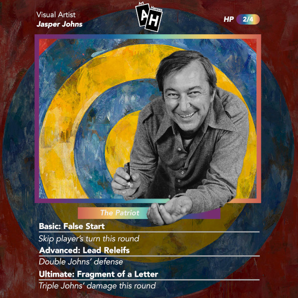 Jasper Johns Art Heroes card