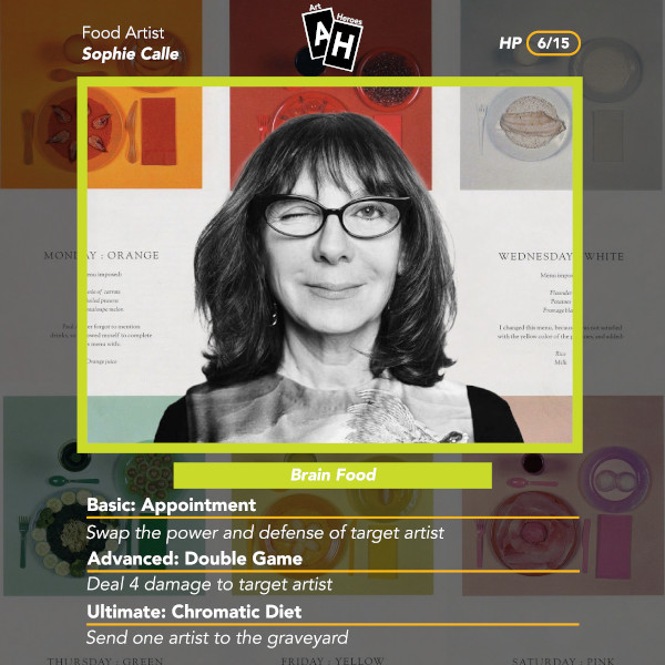 Sophie Calle Art Heroes card