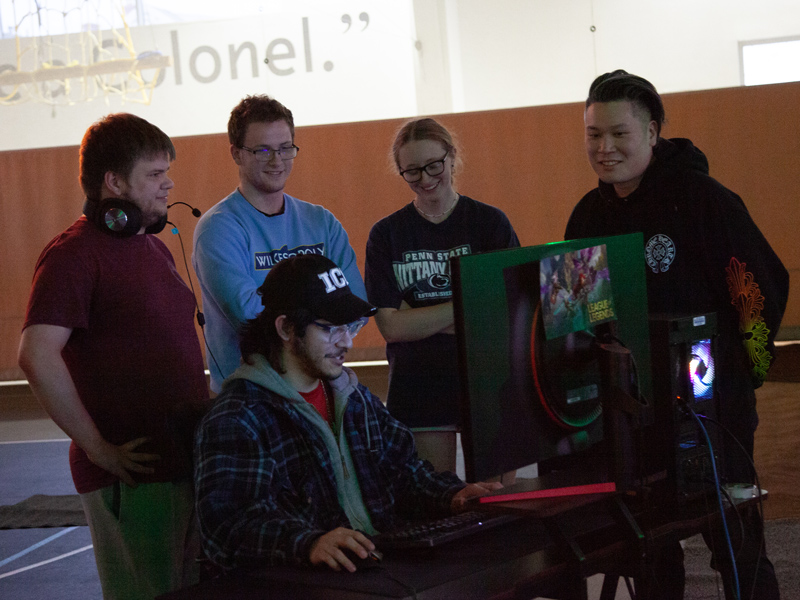 Group of students playing Rocket League