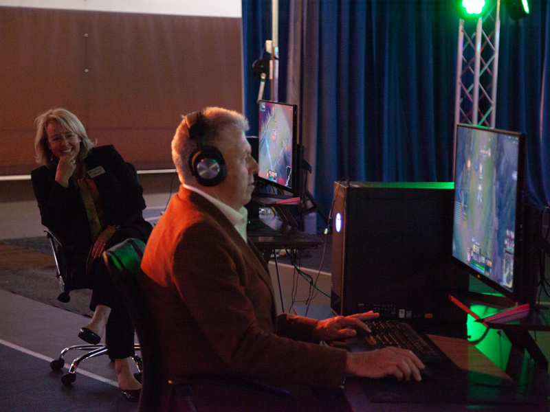 President Greg Cant playing League of Legends