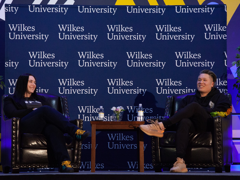 David Lee and Maggie Jordan, PhD during Q&A