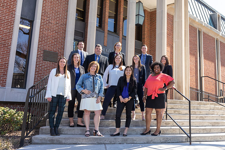 Wilkes University Undergraduate Admissions Counselors group pose of admissions counselors