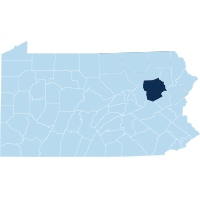PA Map, Luzerne County