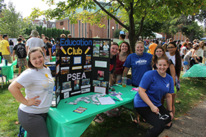 Education Club Student Pose at Club Day